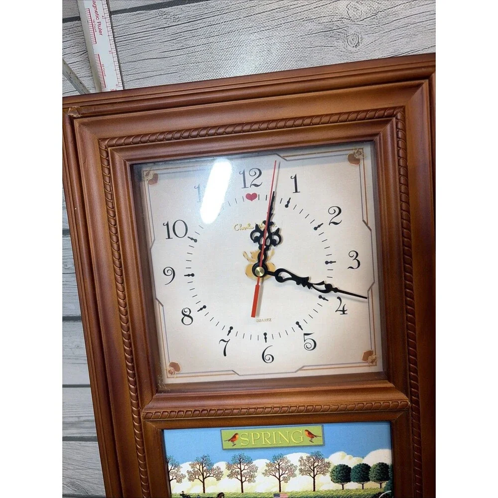 Charles Wysocki Wall Clock Spring Tile Working